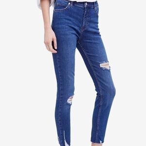 Free People Shark Bite Skinny Jeans
